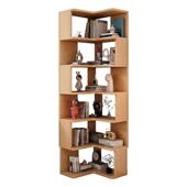 柜置物角柜转角柜拐墙角架客厅三角实木书柜收纳储物柜落地式 书架