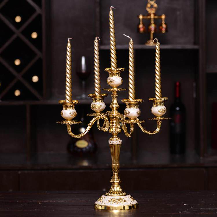 圣诞节庆蜡烛台欧式摆件复古家居浪漫烛光婚庆婚礼烛台 摄影道具