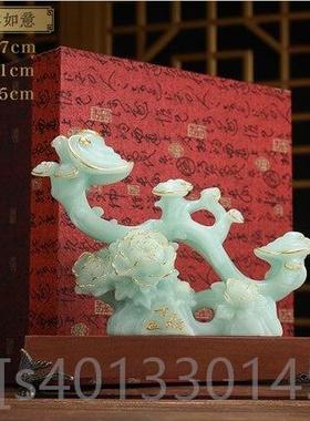 高档玉如意家居装饰客礼厅办公摆室玄关招财乔开业礼品恩师迁送件