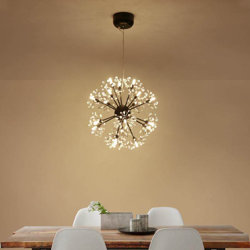 现代简约艺术led水晶吊灯北欧创意温馨卧室灯具个性客厅餐厅吊灯