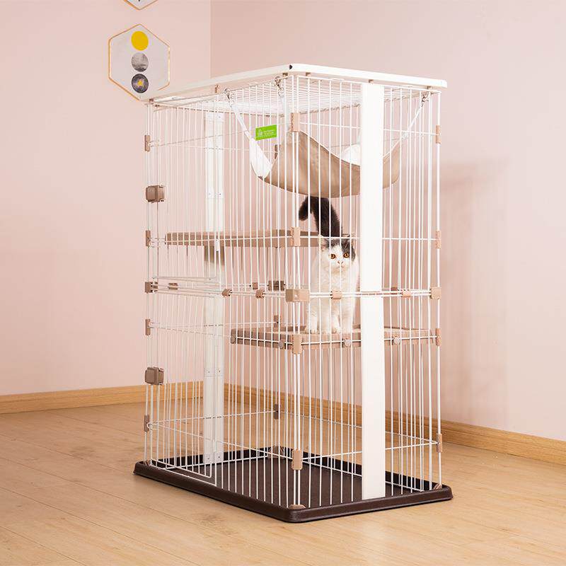 创逸实木三层猫笼子二层猫别墅小号室内猫舍木制家用猫笼厂家直供