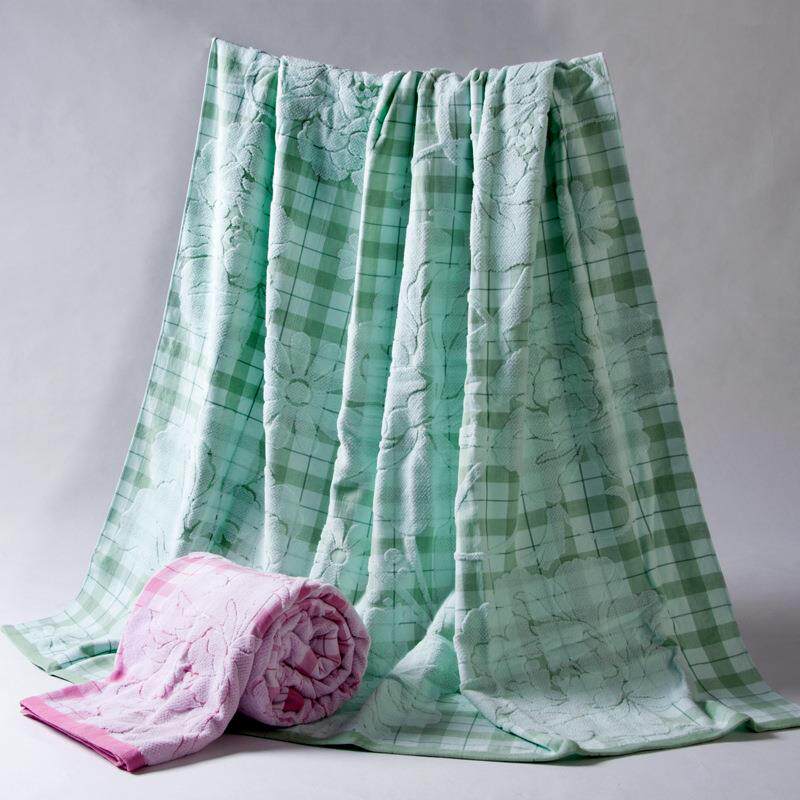 金号毛巾被990g纯棉无捻纱提缎毛毯柔软透气家用夏凉被200*165