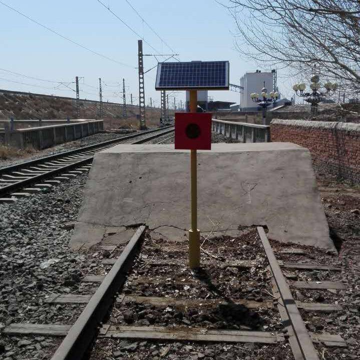 铁路太阳能车档表示器铁路土挡发光LED信号灯轨道发光信号拍