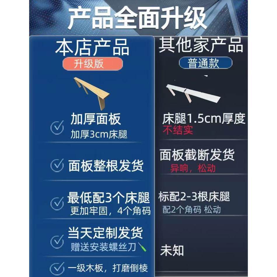 床体加宽扩宽神木33器靠墙床缝延填充床侧定 制边床尾实拼接床长