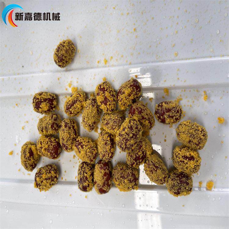 奶枣上浆机 瀑布式淋浆机 网红奶枣上浆裹燕麦碎成套设备