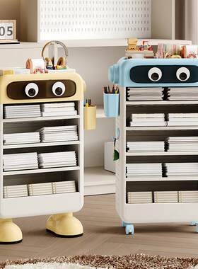 Bookshelf with cartoon stand feet for student desks, book or