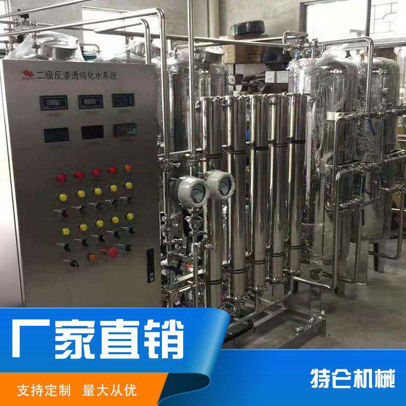 工业自来水矿泉水饮料纯水设备二级反渗透净化水系统高纯水设备