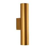 现代简约LED双头金色圆柱壁灯酒店客厅背景墙过道走廊卧室床头灯