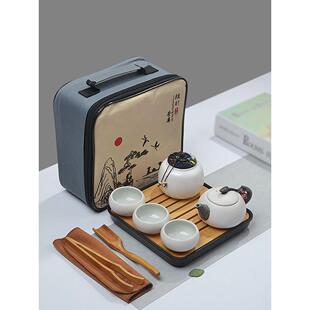 干泡竹茶台小茶具套装家用简约现代阳台庭院整套功夫一壶两杯配件