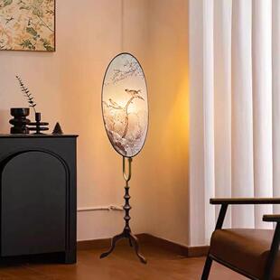 宋代美学中古繁花屏风落地灯复古新中式艺术客厅卧室氛围灯具casa