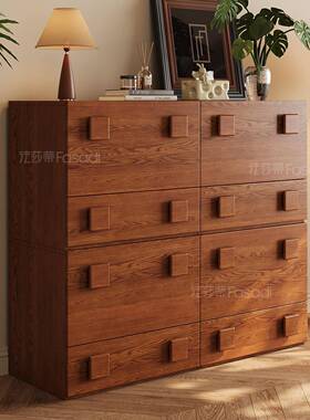 实法莎蒂中古风纳斗柜客厅靠墙收柜卧室床头电木视柜T17斗柜.覆古