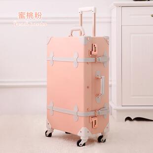 复古行李r箱女小箱清新学生旅行24杆箱20寸拉 高档uniwa拉lke韩版