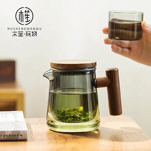 木笙玩物玻璃茶壶家用一人泡茶具套组高级感过滤冲泡茶壶茶水分离