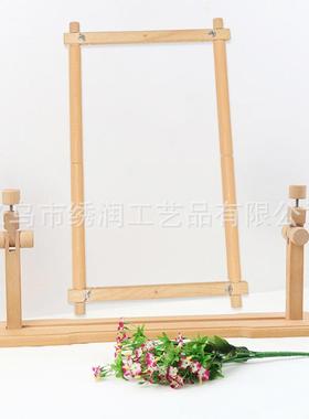 跨境货源绣润工艺98222桌AIR型架榉木绣十字绣绣绷绣面棚