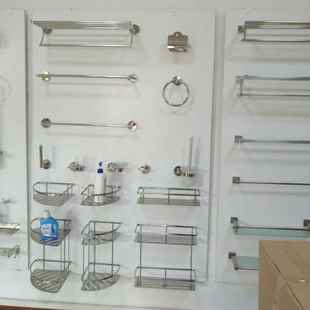 341104不锈钢动折叠S巾架活毛巾架TV1860浴室五金挂浴件防锈加厚