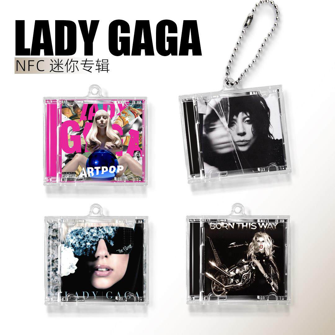 Lady Gaga周边礼物定制MAYHEM迷你专辑nfc功能钥匙扣小cd包挂件