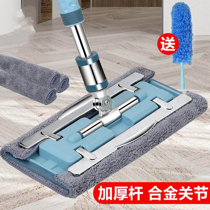 拖布平板夹抹布的拖把家用一拖净替换布夹布免手洗瓷砖木地板专用