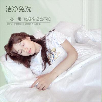被旅行一次性床单罩枕套双HZU人四件套酒巾店用品一次性浴毛马巾