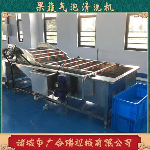 多功能果蔬气泡清洗机 包装袋清洗流水线 全自动蔬菜臭氧清洗设备