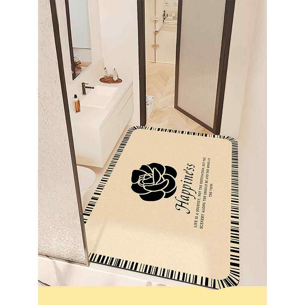 浴室地垫卫生间家用硅藻泥吸水防滑脚垫厕所门口洗澡专用防摔脚垫