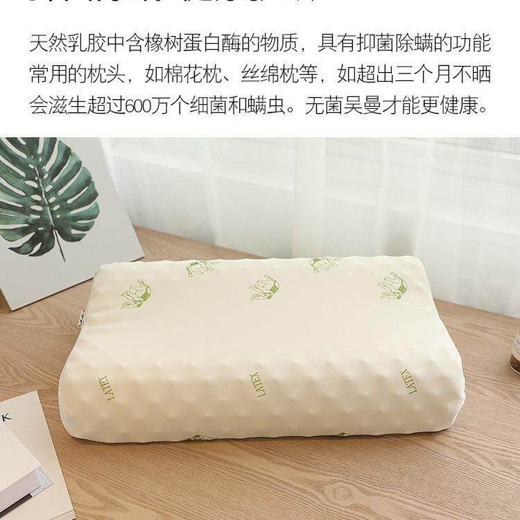 高含量泰国乳胶枕 护颈椎枕天然乳胶枕头枕芯 钢印乳胶枕芯