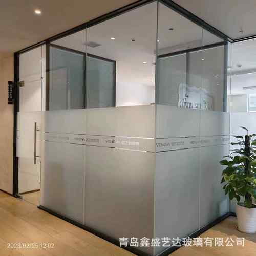 工厂制作安装钢化玻璃门蒙砂玻璃隔断浴室推拉推拉式