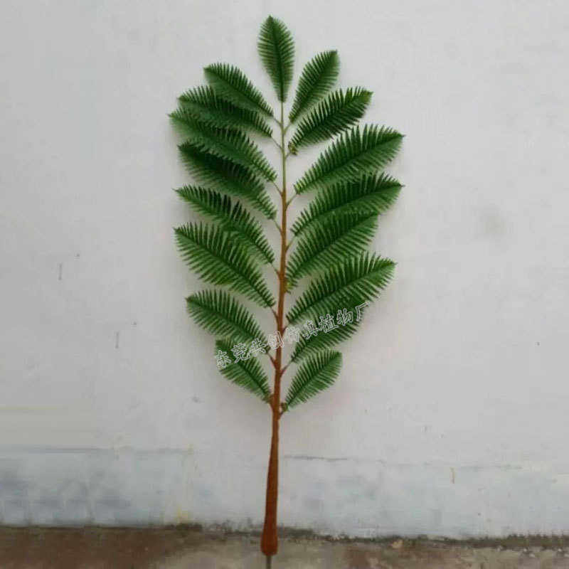 植假胶 道具树叶仿真绿沙罗桫椤树枝过布 手感摄影叶供应人造厂家