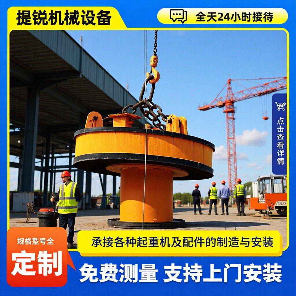 直供多规格电磁吸盘起重电磁铁废钢圆形吸铁盘挖机吸盘吊机吸盘