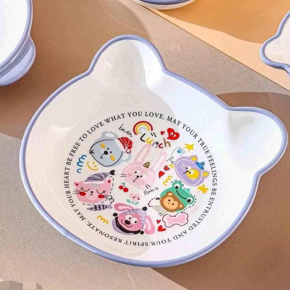 冠祥春游季卡通陶瓷碗家用釉下彩餐具汤碗面碗可爱米饭碗儿童碗盘图片