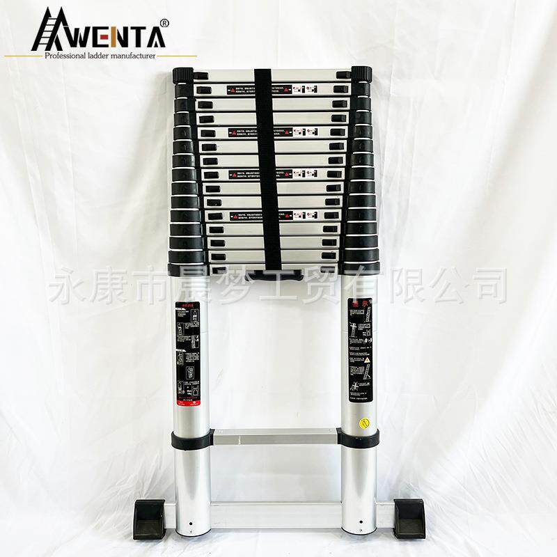 6.2米竹节升降梯加厚铝合金人字梯家用多功能折叠梯子室外伸缩梯