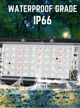 RGPB投光灯带遥控5WLED黑2壳彩色20V跨境爆款户外I0221566防水