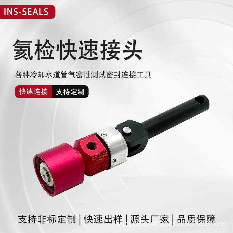 氦检接头内螺纹密封连接器气密检测快速封堵头非标双头快接