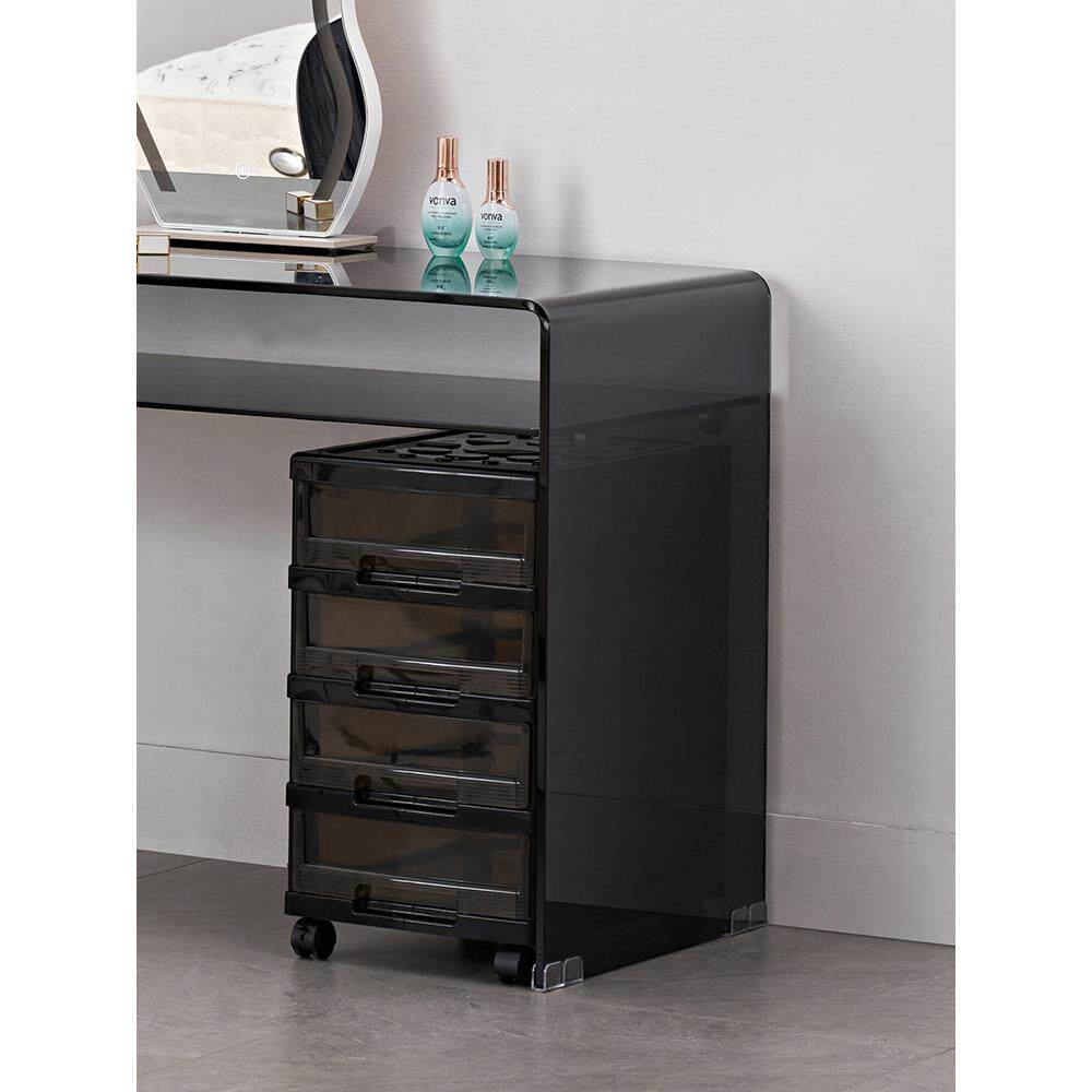 文具收纳柜子抽屉式塑料办公室桌底下多层储物文件化妆化妆台置物