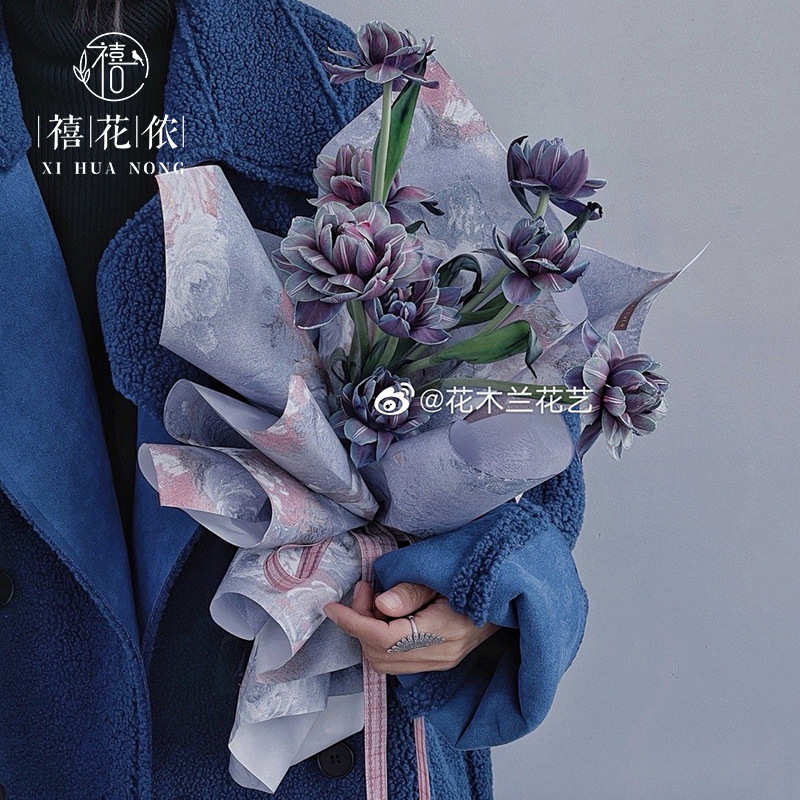 禧花侬梦境后花园牡丹花油画纸质鲜花花艺包装纸礼品包装材料资材