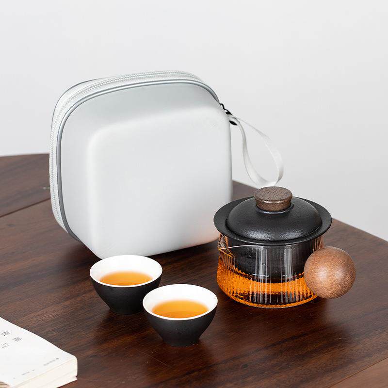 便携式旅行茶具小套装备简易户外包随身功夫泡茶壶茶杯露营快客杯