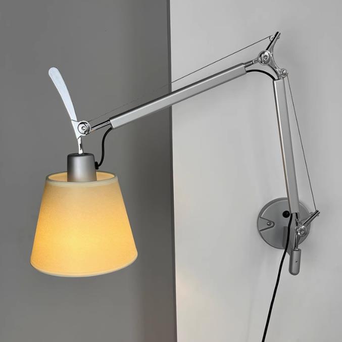 意大利Artemide Tolomeo摇臂伸缩设计师书房卧室床头阅读中古壁灯