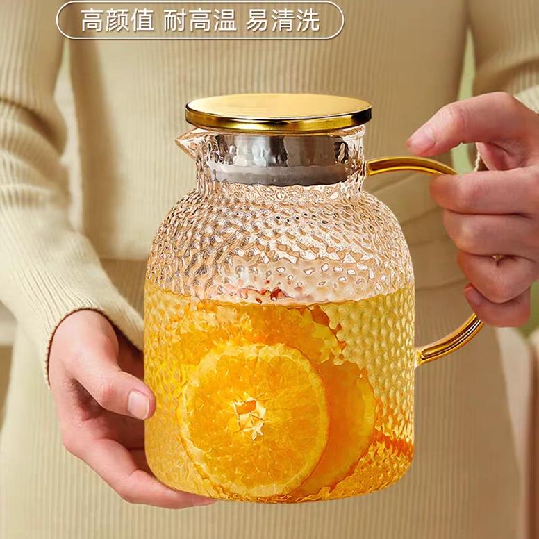 家用耐高温玻璃冷水壶大容量冷水壶泡茶壶凉茶壶凉水杯套装