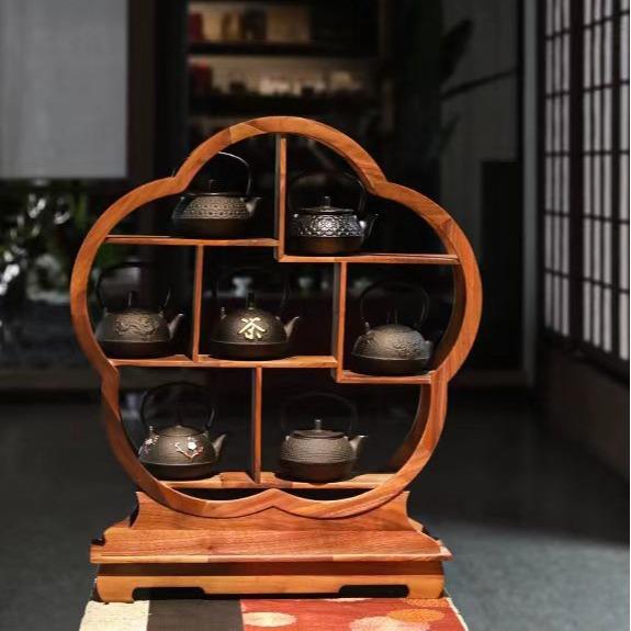 家用复古茶壶7件套装无涂层煮茶壶茶具铸铁茶壶户外围炉煮茶具