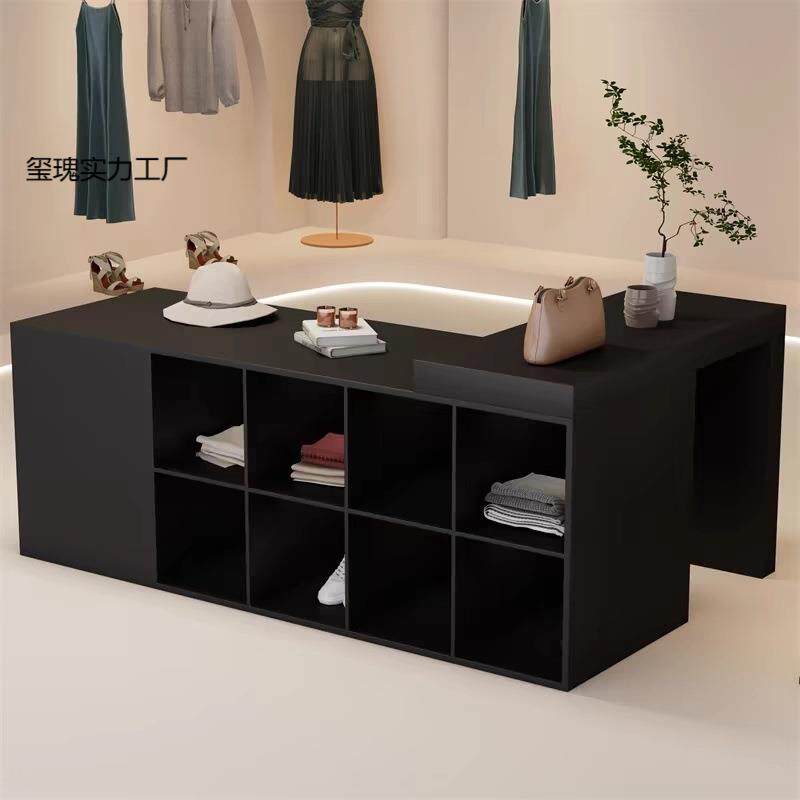 服装店收银台展示台女装店铺流水台L型摆件陈列展台储物柜