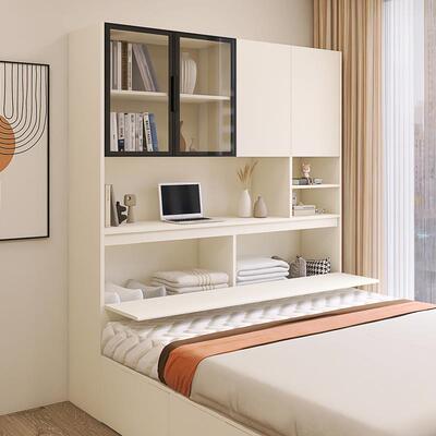 6R榻榻米床尾置物柜卧室靠墙储物柜极窄小户型床头夹缝衣柜书柜组