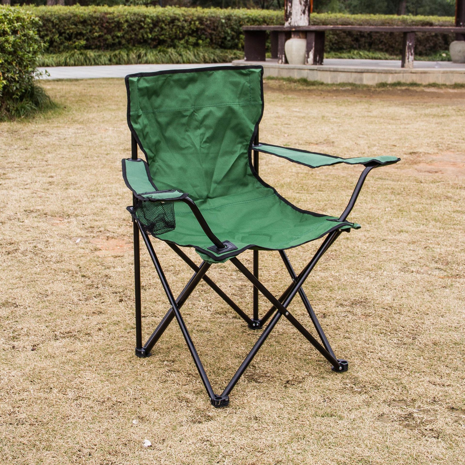 定制户折外叠椅600D写牛津布扶手椅美术野营椅生垂钓露营靠背扶手