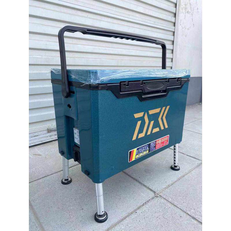 硬体酷无黑52x30x40坑渔高坐箱子装姿钓鱼桶灰色升 箱升降29鱼钓