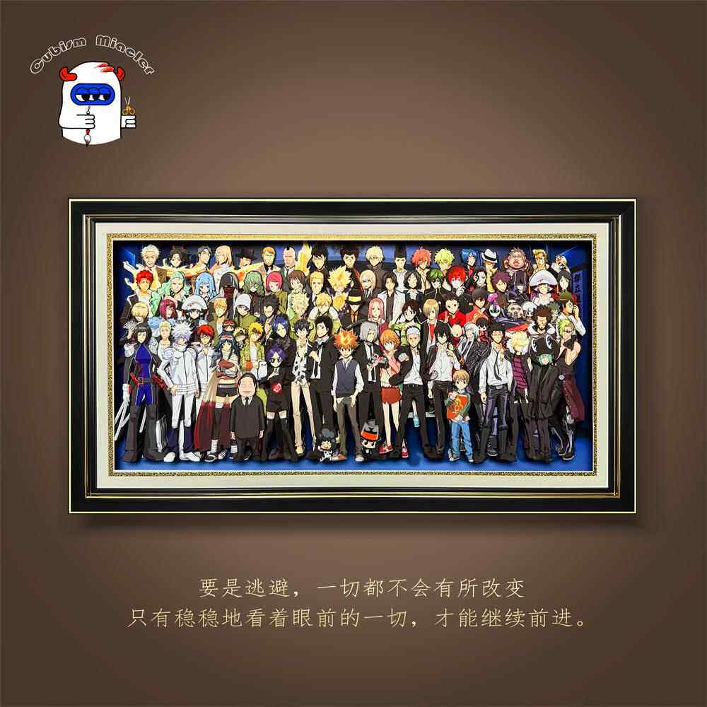 家庭教师全家福立体画泽田纲吉周边3D动漫装饰画摆台手工生日礼物
