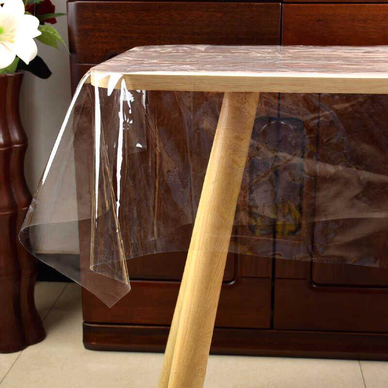 透明桌布软玻璃餐桌垫薄款pvc防水防油桌布超薄下垂软塑胶茶几垫