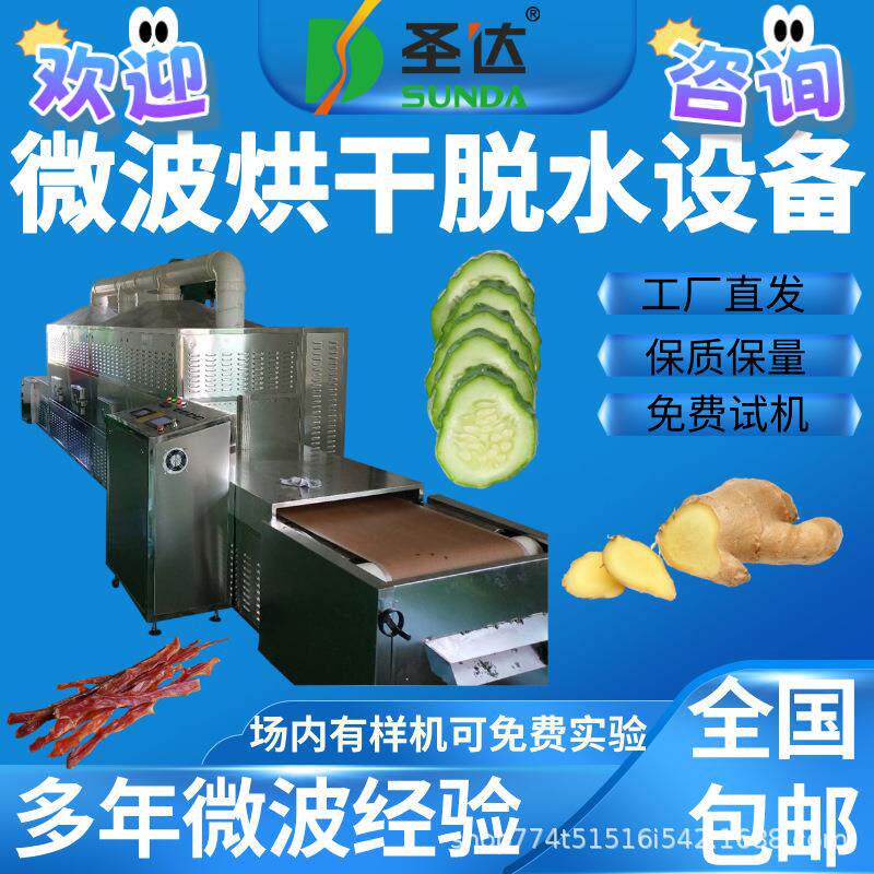 蔬菜片干燥机水果片脱水烘焙机色泽鲜亮口感好生姜片微波烘干设备
