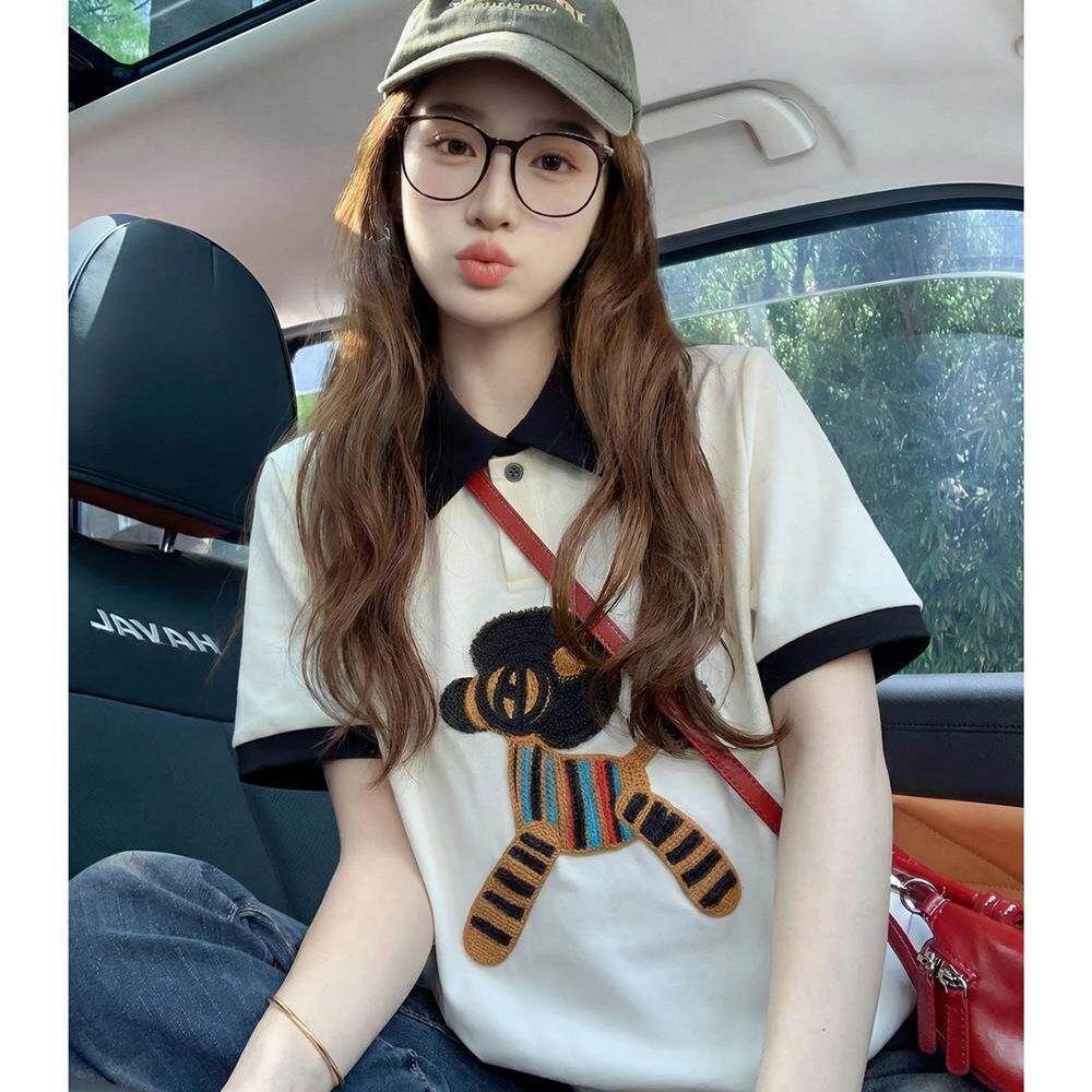 Next Moon英国联名韩系小马撞色polo领短袖t恤女2026夏季新款显瘦