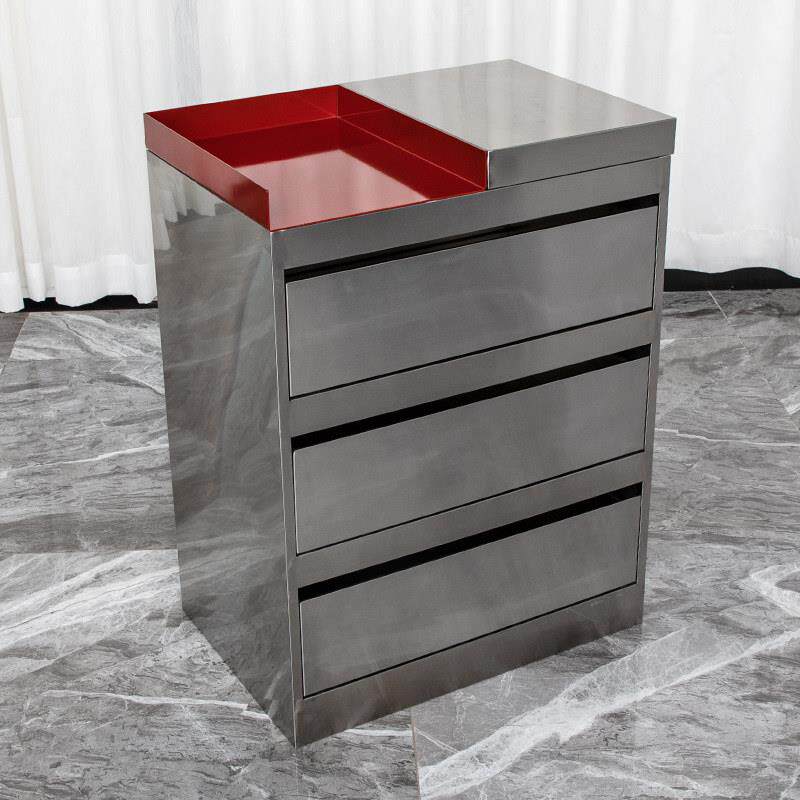 理髲店工具柜美发店工具车抽屉式柜子剪发柜不锈钢发廊专用工具台