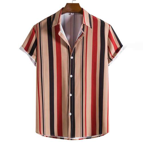 Hawaiian Shirts Mens Summer Beach Loose Shirt For Men 男衬衫