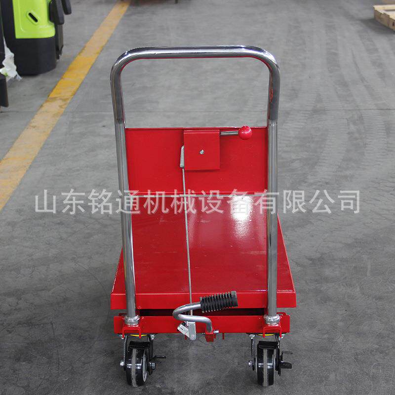 家用小型脚踏升降平台车车间搬运无动力手推车户外室内拉货车