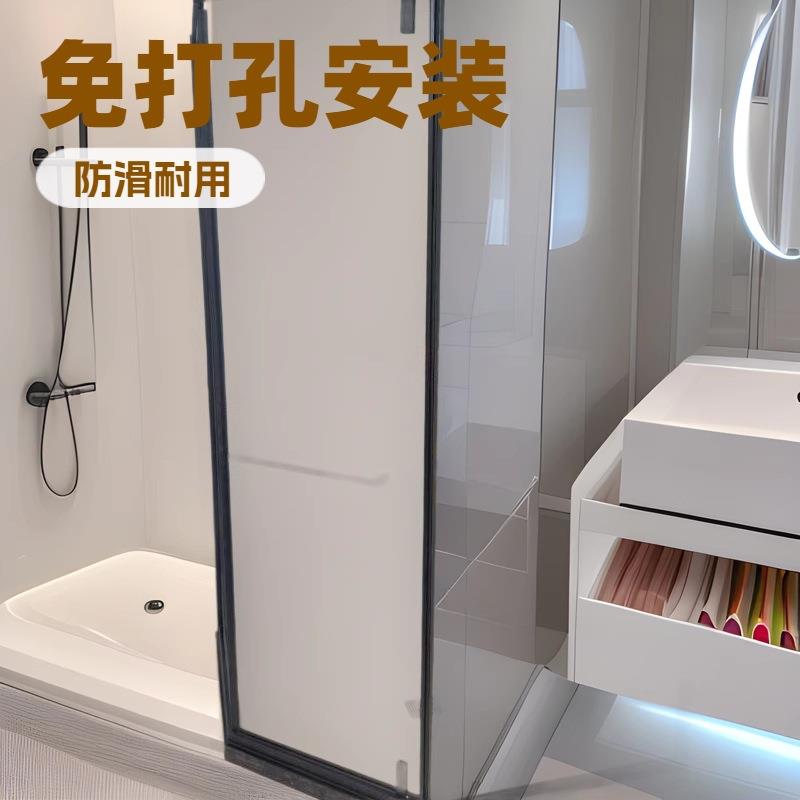 淋浴房简易整体卫生间l型折叠门小户型浴屏玻璃干湿分离隔断